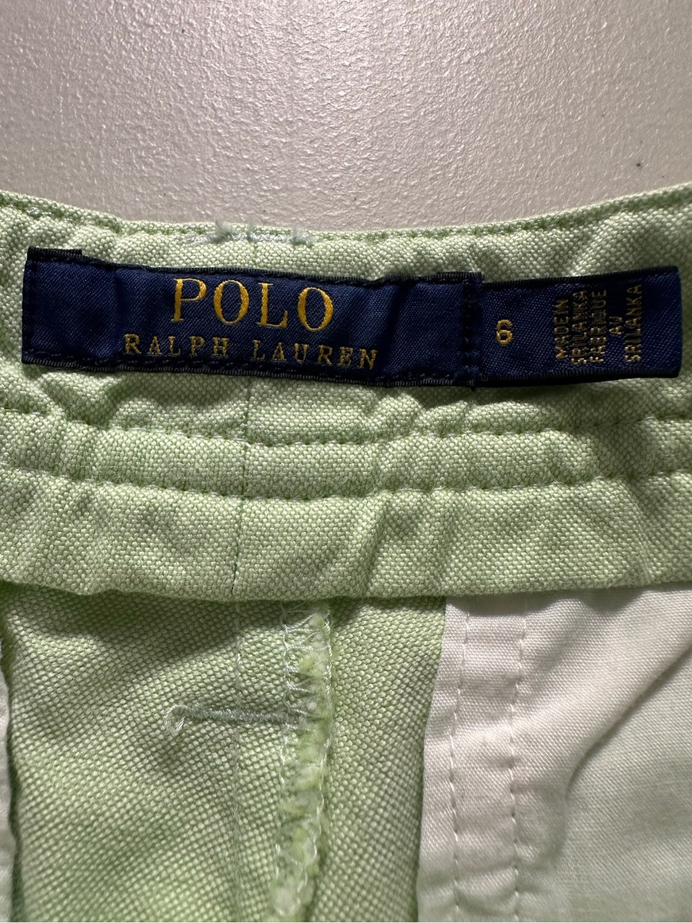 Polo by Ralph Lauren Light Green Cotton Chino Shorts - Picture 4 of 6